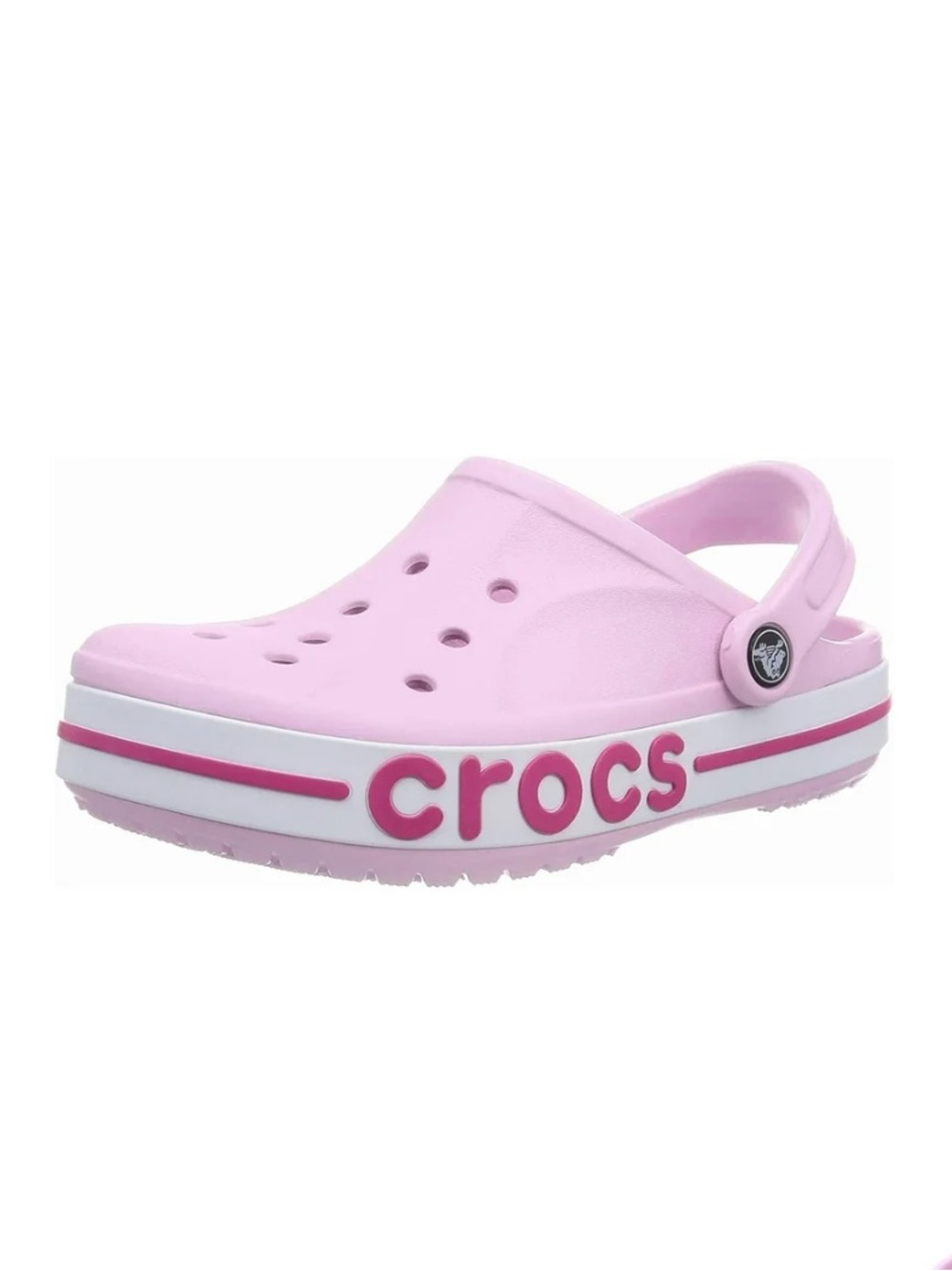 CROCS Kids' Light Pink Clog with Pink Trim BAYABAND STYLE - 10c